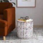 Mila Round Recycled Coconut Shell Accent Table - Image 4