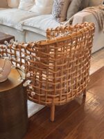 Yulia Barrel Open-Weave Rattan Occasional Chair - Image 3