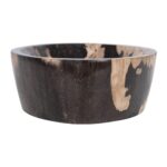 Kiena Carved Petrified Wood Oval Bowl - Image 3