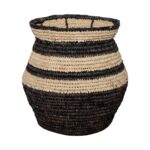 Striped Woven Seagrass Storage Basket - Image 3
