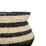 Striped Woven Seagrass Storage Basket - Image 5