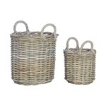 Moana Handwoven Rattan Storage Basket, Set of 2 - Image 5
