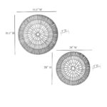 Ken Round Handwoven Abaca Wall Decor, Set of 2 - Image 4
