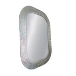 Eva Textured Metal Rectangular Wall Mirror, 26" - Image 3
