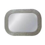 Eva Textured Metal Rectangular Wall Mirror, 26" - Image 5