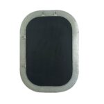 Eva Textured Metal Rectangular Wall Mirror, 26" - Image 6