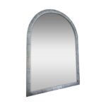 Hera Antiqued Metal Arch Wall Mirror, 24" - Image 4
