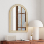 Gia Raffia Wrapped Wall Mirror, 22" - Image 10