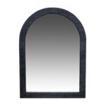 Gia Raffia Wrapped Wall Mirror, 22" - Image 2