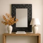 Block Rectangular Recycled Wood Wall Mirror