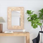 Pyramid Rectangular Recycled Wood Wall Mirror, 39" - Image 2