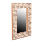 Pyramid Rectangular Recycled Wood Wall Mirror, 39" - Image 3