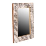 Mila Rectangular Recycled Coconut Shell Wall Mirror - Image 3