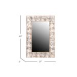 Pyramid Rectangular Recycled Wood Wall Mirror, 39" - Image 5