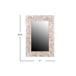 Mila Rectangular Recycled Coconut Shell Wall Mirror - Image 12