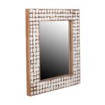 Mila Rectangular Recycled Coconut Shell Wall Mirror - Image 9