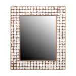 Mila Rectangular Recycled Coconut Shell Wall Mirror - Image 7
