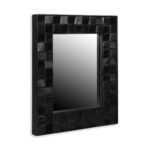 Block Rectangular Recycled Wood Wall Mirror - Image 5
