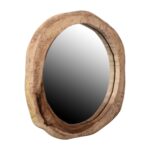 Victor Live Edge Solid Saur Wood Wall Mirror - Image 3