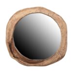 Victor Live Edge Solid Saur Wood Wall Mirror