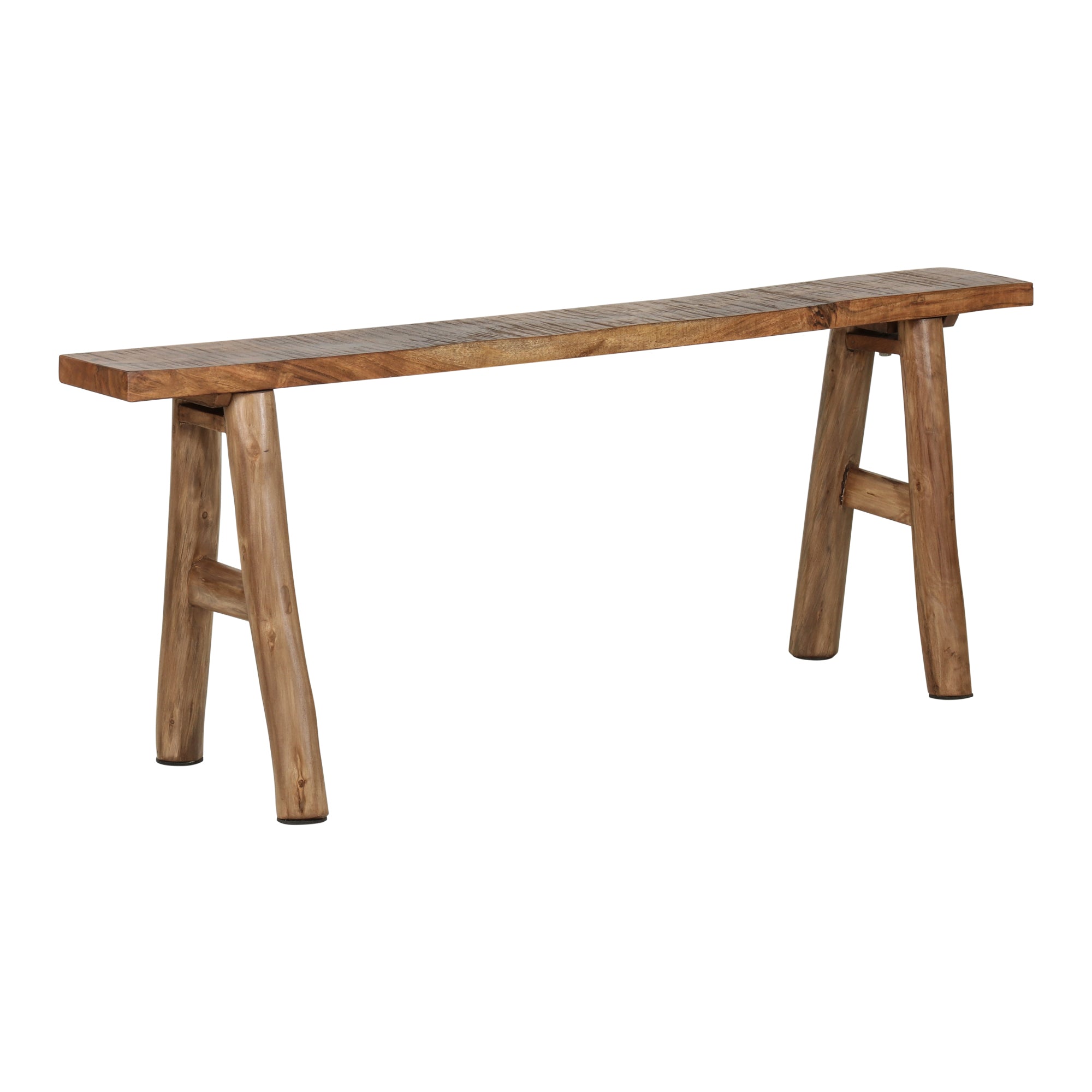 BN-321456-NR_001 Ember Narrow Solid Acacia Wood A-Frame Bench - Image 1
