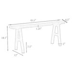 Ember Narrow Solid Acacia Wood A-Frame Bench - Image 7