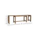 Remi Extendable Solid Wood Bench - Image 10