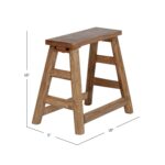 Ember Narrow Solid Wood Accent Stool - Image 6