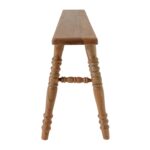 Ember Narrow Solid Wood Turned-Leg Bench - Image 3