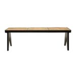 Franco Woven Cane Solid Wood Bench - Image 3