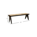 Franco Woven Cane Solid Wood Bench - Image 16