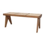 Franco Woven Cane Solid Wood Bench - Image 11