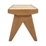 Franco Woven Cane Solid Wood Bench - Image 13