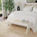 Franco Woven Cane Solid Wood Bench - Image 7