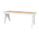 Franco Woven Cane Solid Wood Bench - Image 6