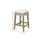 Harlow Upholstered Backless Counter Stool, Set of 2 - Image 7