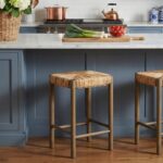 Cruz Banana Leaf Rush Counter Stool, Set of 2