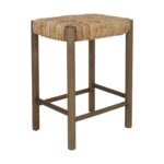 Cruz Banana Leaf Rush Counter Stool, Set of 2 - Image 2