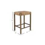 Cruz Banana Leaf Rush Counter Stool, Set of 2 - Image 9