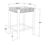 Cruz Banana Leaf Rush Counter Stool, Set of 2 - Image 8