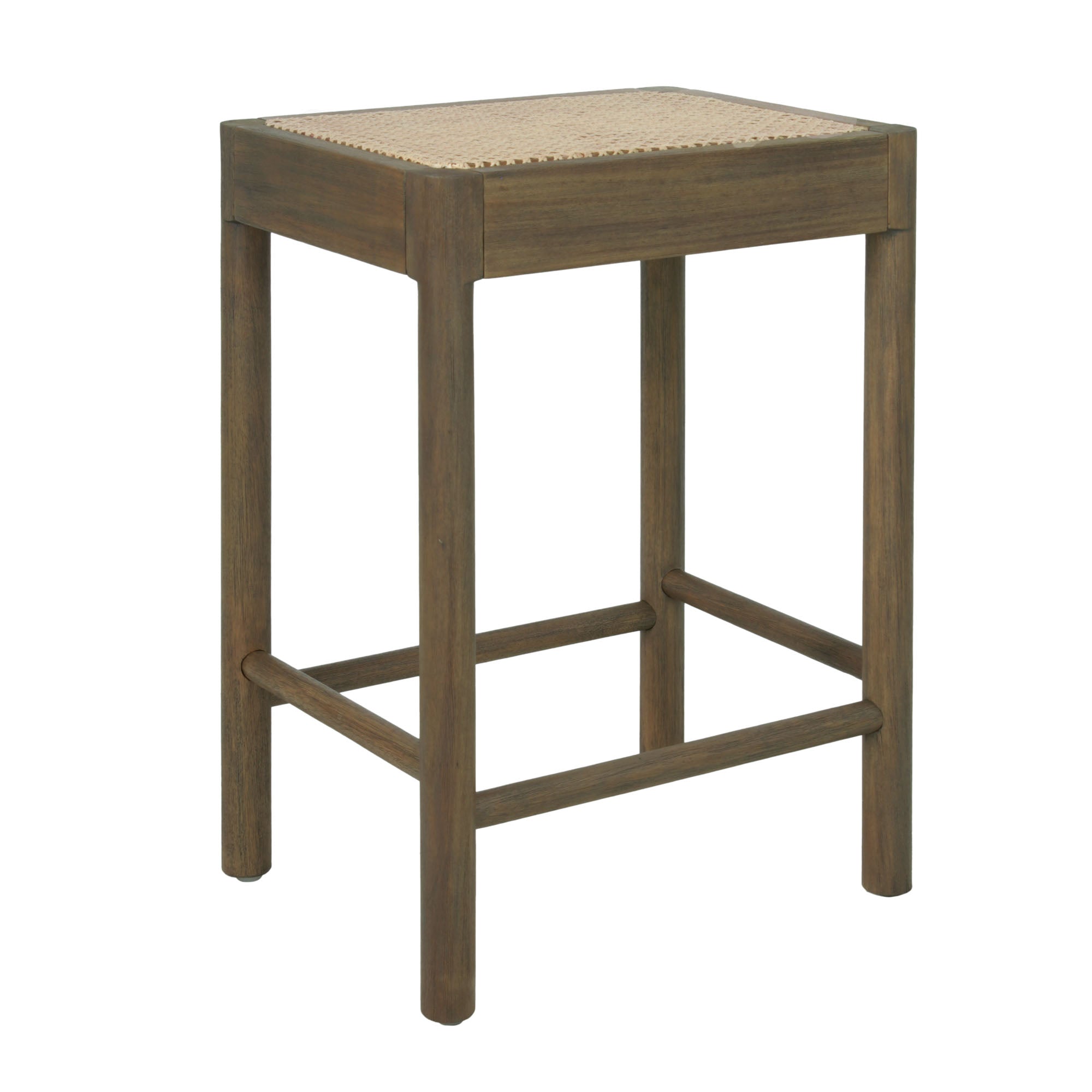 CS-73453-MBR_001 Boden Cane Woven Counter Stool, Set of 2 - Image 1