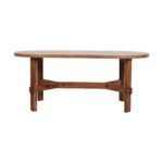 Acacia Oval Solid Wood Coffee Table - Image 3