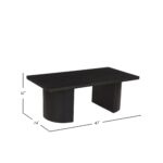 Half Moon Curved Solid Mango Wood Coffee Table - Image 9