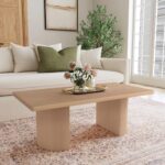 Half Moon Curved Solid Mango Wood Coffee Table - Image 6