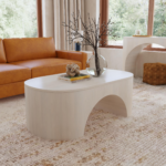 Celeste Solid Mango Wood Arch Coffee Table