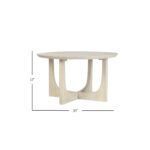 Reverse Arch Round Solid Mango Wood Coffee Table - Image 6