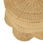 Betty Skirted Handwoven Rattan Coffee Table - Image 4