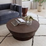 Quinn Bayur Wood Drum Coffee Table