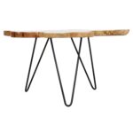 Skylar Live Edge Solid Teak Wood Coffee Table - Image 3
