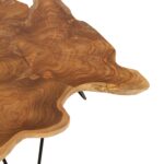 Skylar Live Edge Solid Teak Wood Coffee Table - Image 7